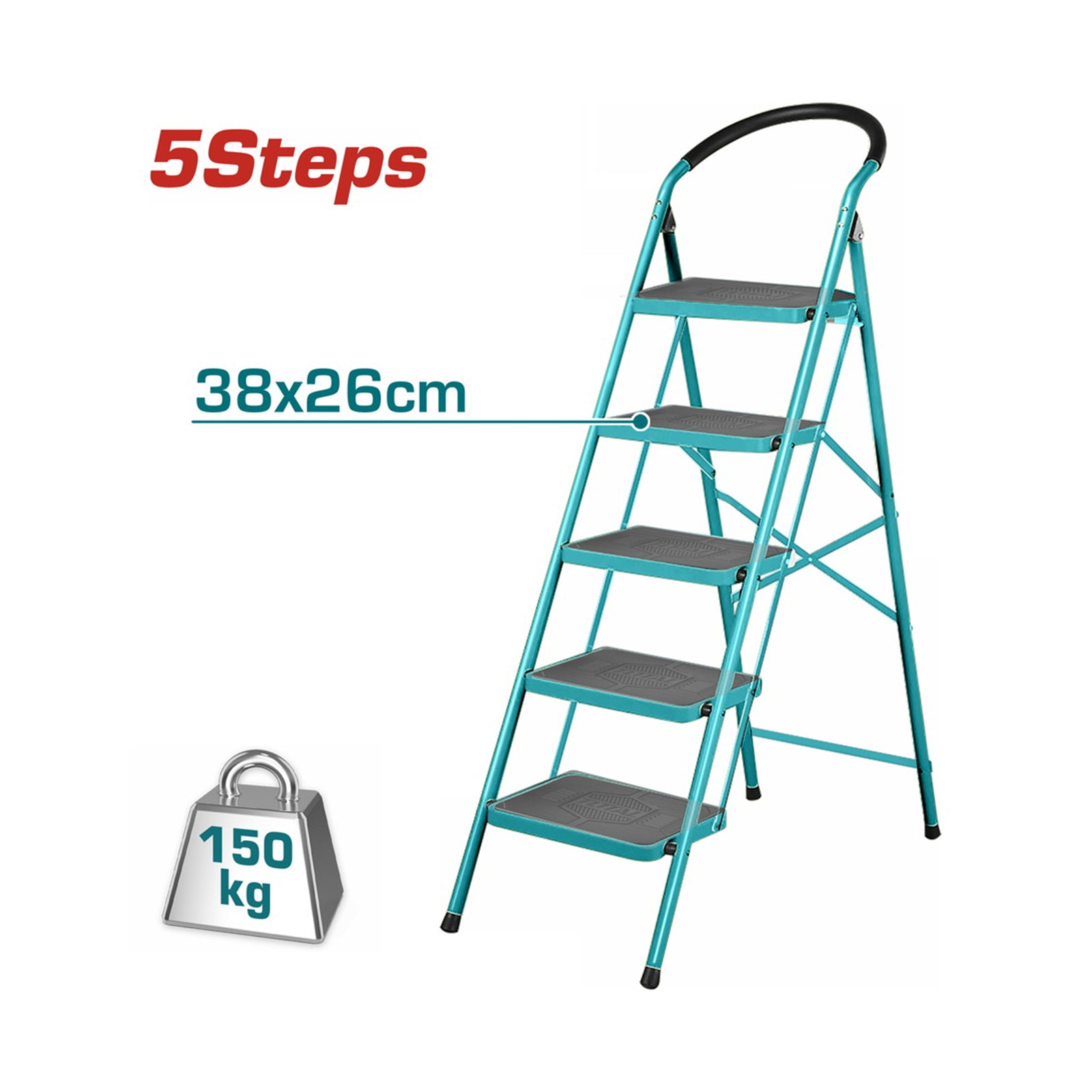 Total Steel ladder 5 steps TOTAL